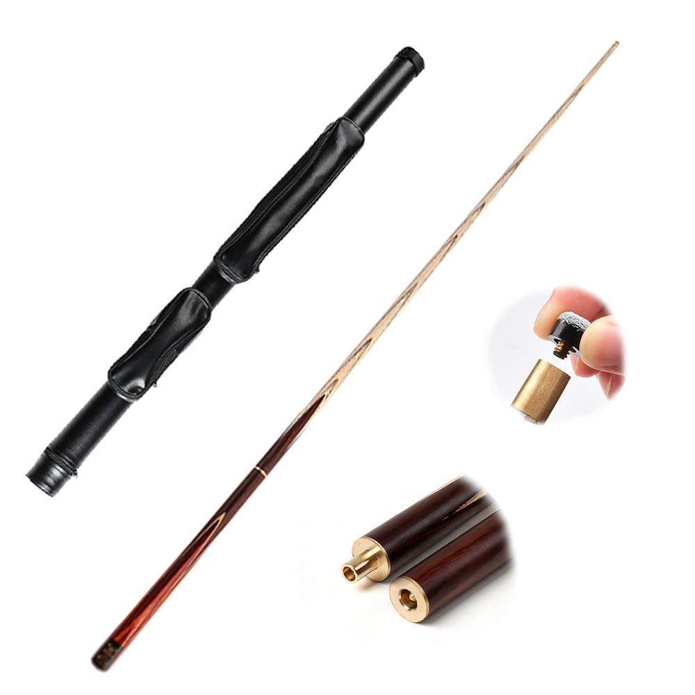 Premium 3/4 Jointed Snooker Pool Cue - 58 Inch/147cm Billiard Stick with Hard Case for Home Bars & Game Rooms | Perfect Balance & Weight for Professional Play | Ideal for Pool Tables, Tournaments & Casual Games