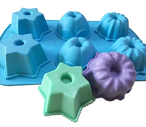 Premium 6-Star Pumpkin Silicone Baking Molds - Cake Pans, Muffin Cups, Soap & Bath Bomb Molds for DIY Crafts, Chocolate, Biscuits | Perfect for Halloween, Thanksgiving & Holiday Baking Decorations