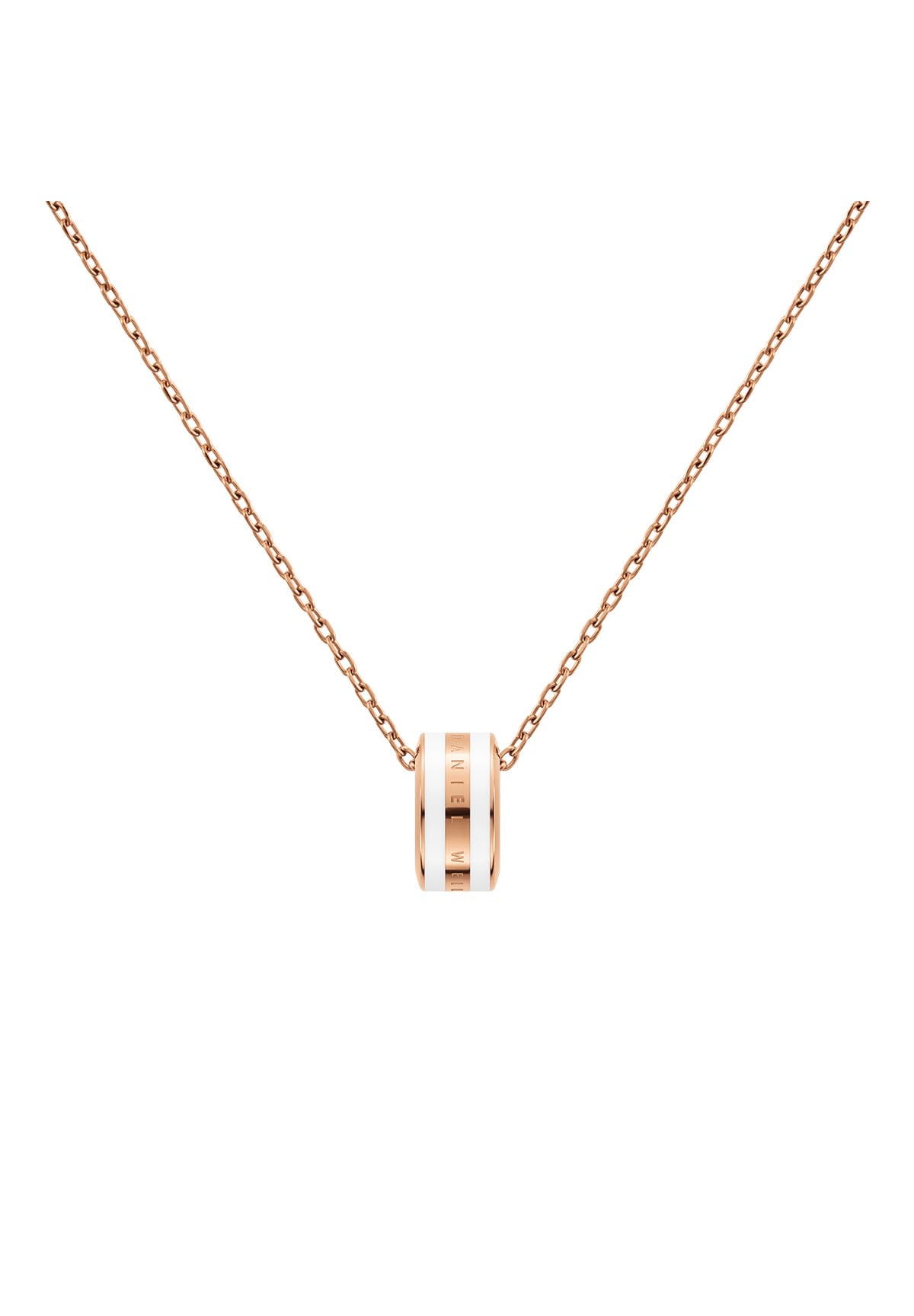Daniel Wellington Emalie Rose Gold Plated Stainless Steel Necklace - 316L Enamel Pendant for Women | Perfect for Everyday Wear, Date Nights & Gifting