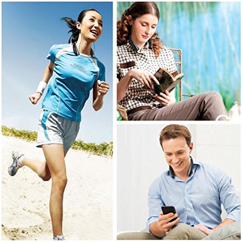 Premium Wireless Neckband Headphones with Retractable Earbuds, HiFi Stereo Sound & Hands-Free Mic - Compatible with Amazon Fire HD 10/8/7/6, Kindle DX, HDX 7/8.9 - Perfect for Workouts, Commuting & Home Entertainment