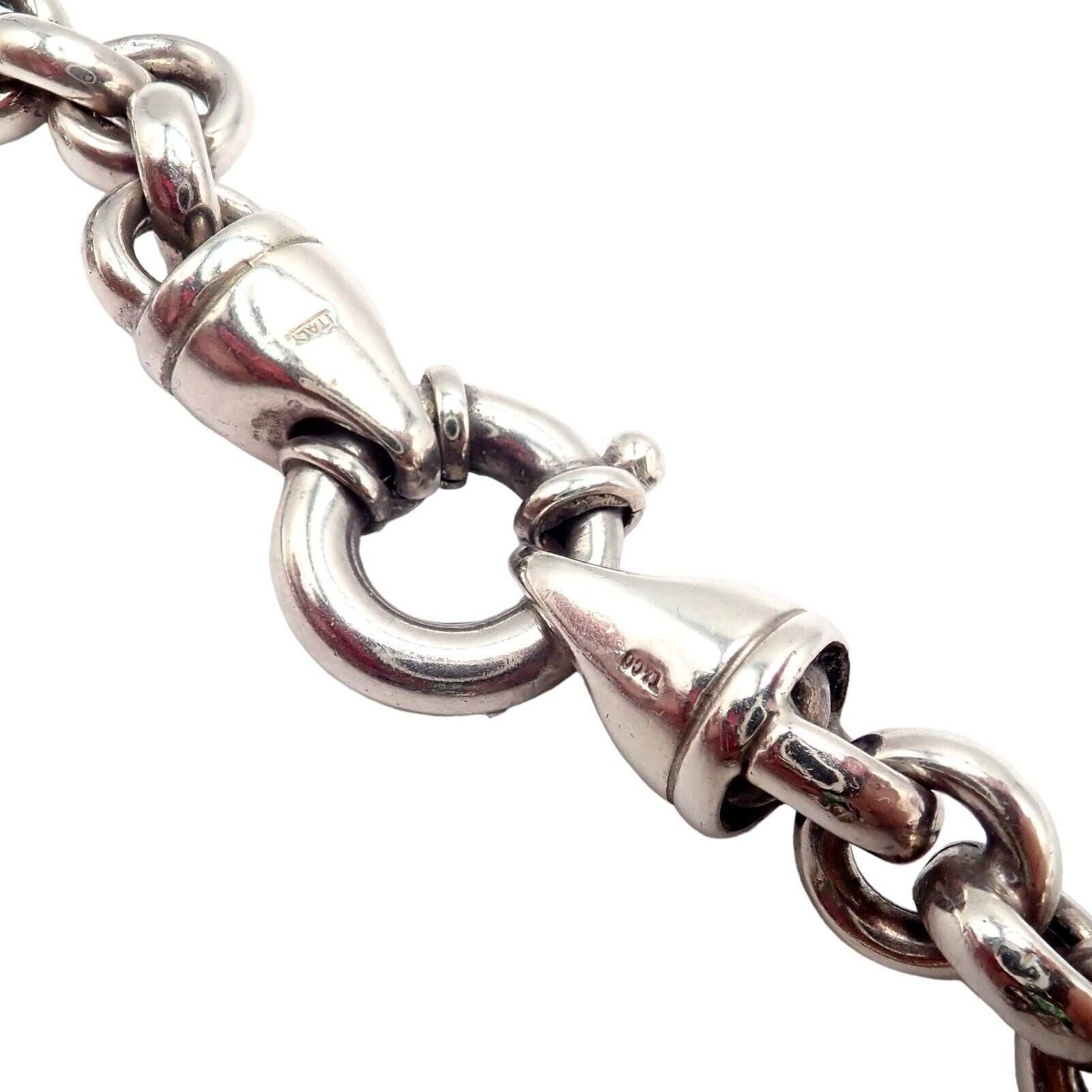 Authentic Tiffany & Co Sterling Silver Circle Link Long 32