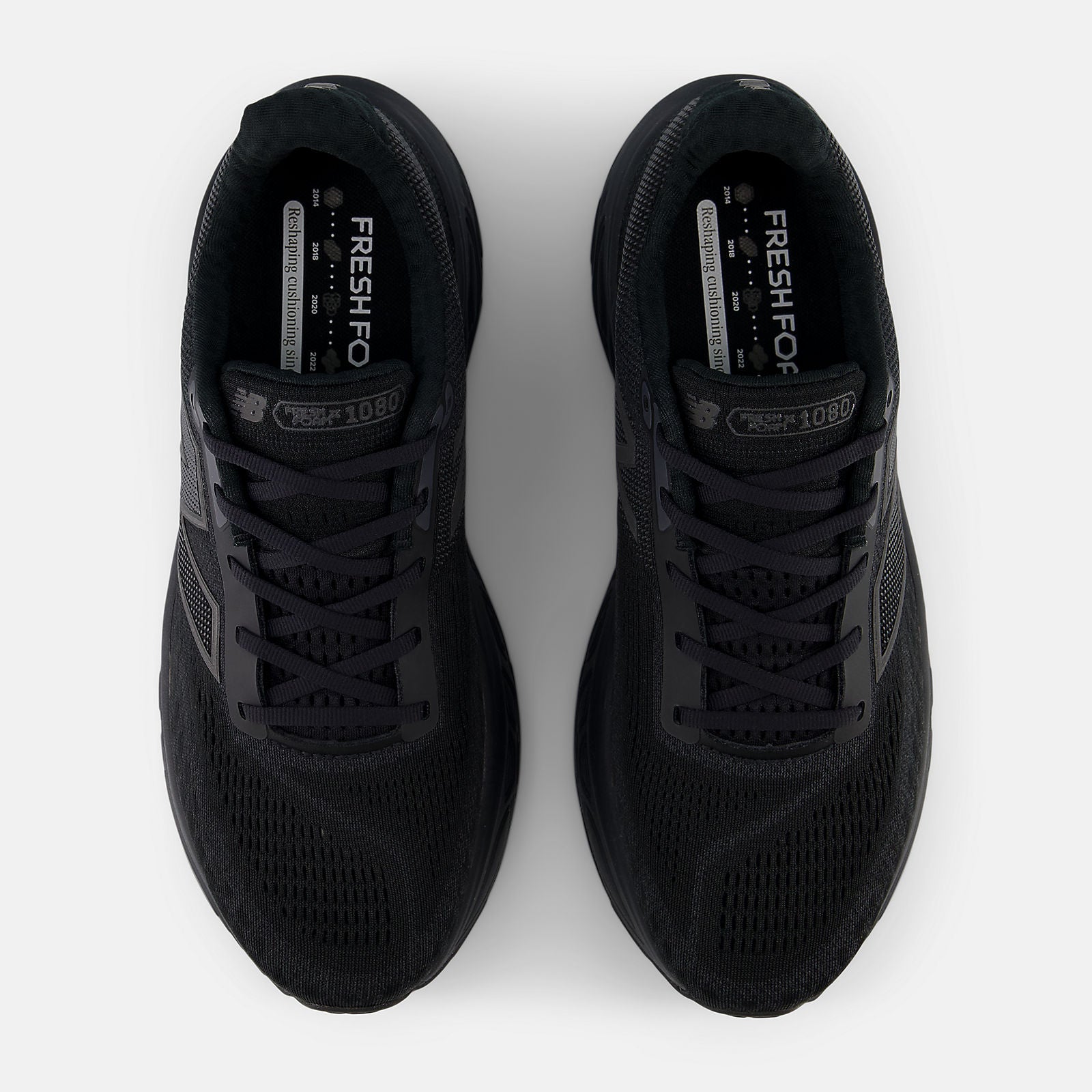 New Balance Men's Fresh Foam X 1080 V14 Running Shoes - Triple Black (2E Wide) | Cushioned Support for Long Distance Running & Daily Workouts