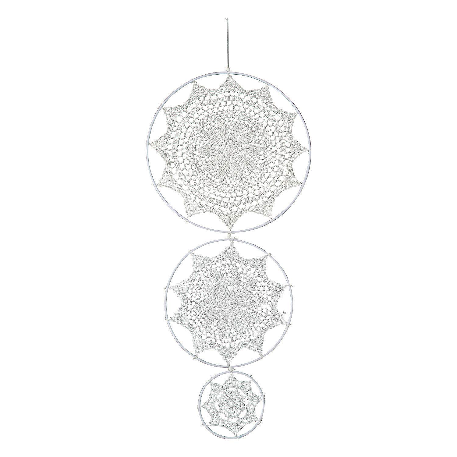 Handmade Cotton Macrame Dreamcatcher - Boho Wall Hanging for Bedroom & Wedding Decor - Natural Home Decoration for Nursery, Living Room & Special Events