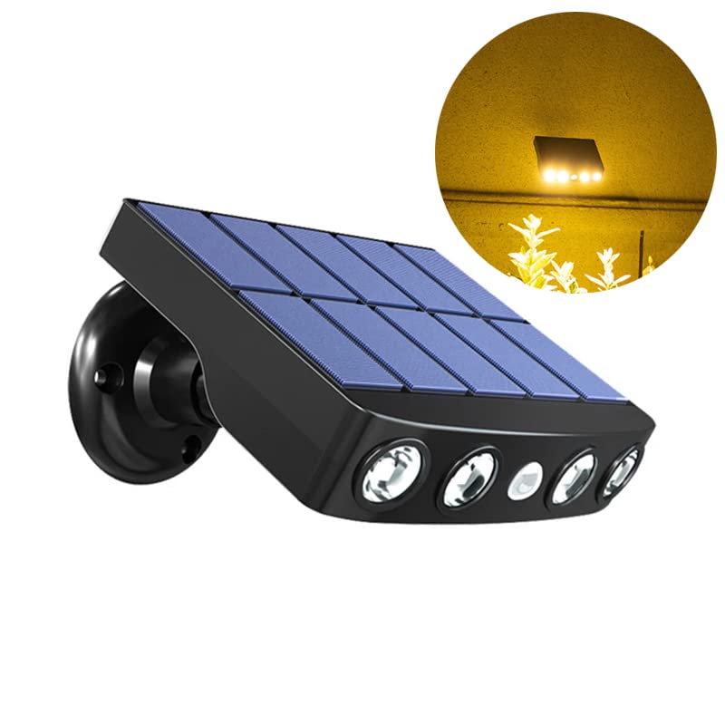 2 Pack Solar LED Spotlights Outdoor Waterproof - Motion Sensor Wall Lights for Garden, Balcony, Street & Country House - Weatherproof Landscape Lighting for Pathways, Driveways & Home Security