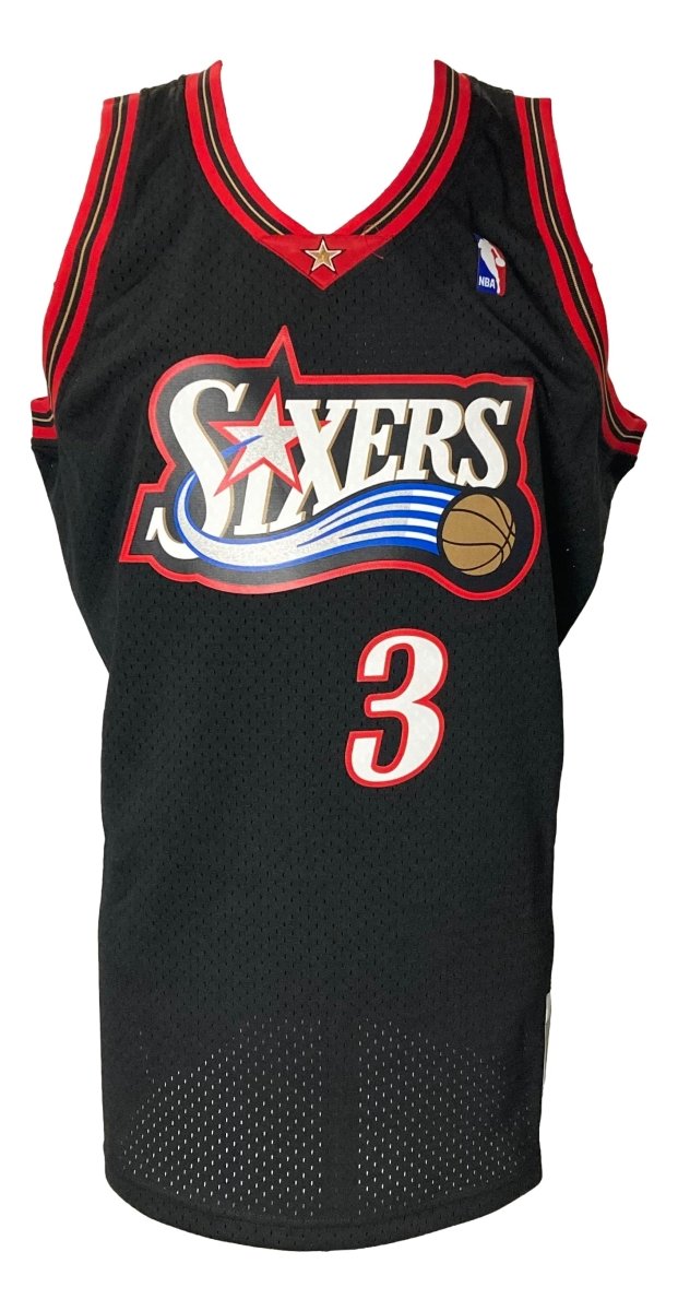 Authentic Allen Iverson Signed Philadelphia 76ers 1997-98 Mitchell & Ness Hardwood Classics Swingman Jersey with JSA COA - Perfect for NBA Memorabilia Collectors and 76ers Fans Display