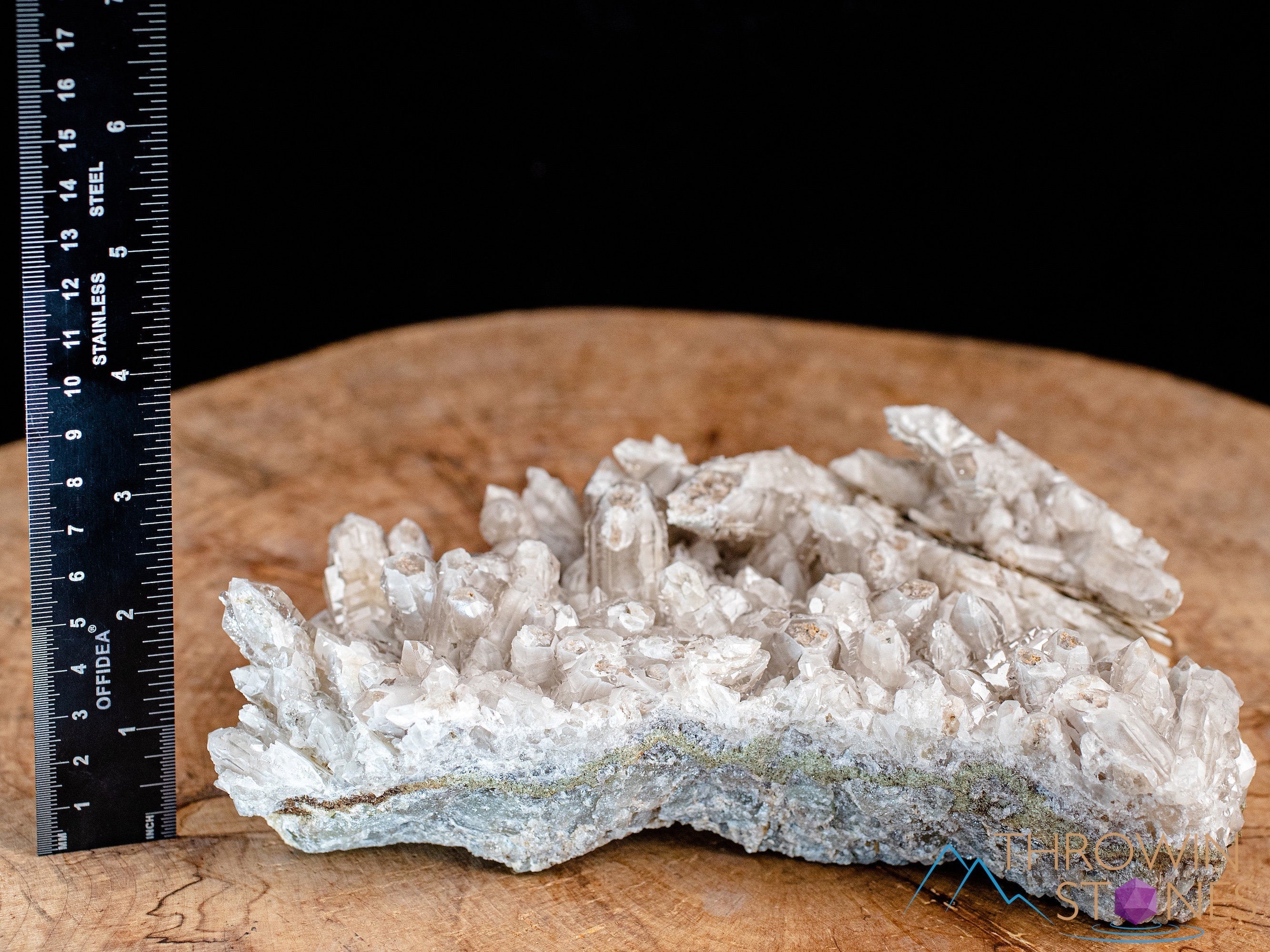 Natural QUARTZ Raw Crystal Cluster with SIDERITE - Healing Stones for Home Decor, Housewarming Gift, Meditation & Spiritual Healing (46698)