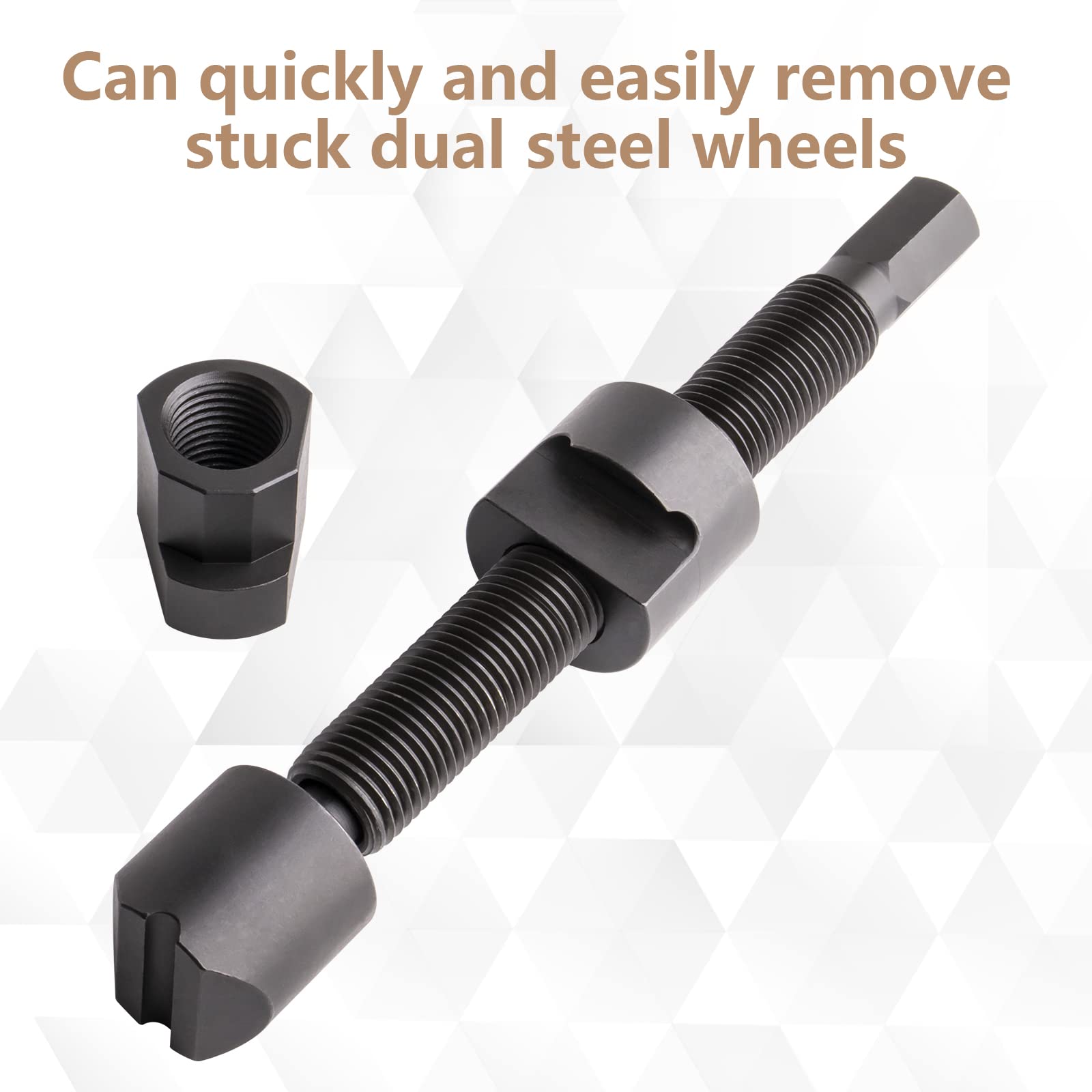 Dual Wheel Separator Tool - Heavy Duty Wheel Hub Removal Tool with 11 Threads for Trucks, Buses, Vans & Trailers | Perfect for Dually Wheel Maintenance & Repair