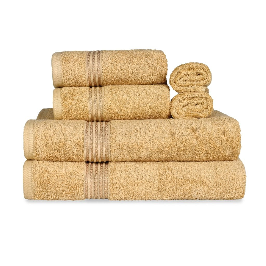 Premium 6-Piece Egyptian Cotton Towel Set - Ultra Soft, Highly Absorbent Bath Towels for Spa, Hotel & Luxury Home Use