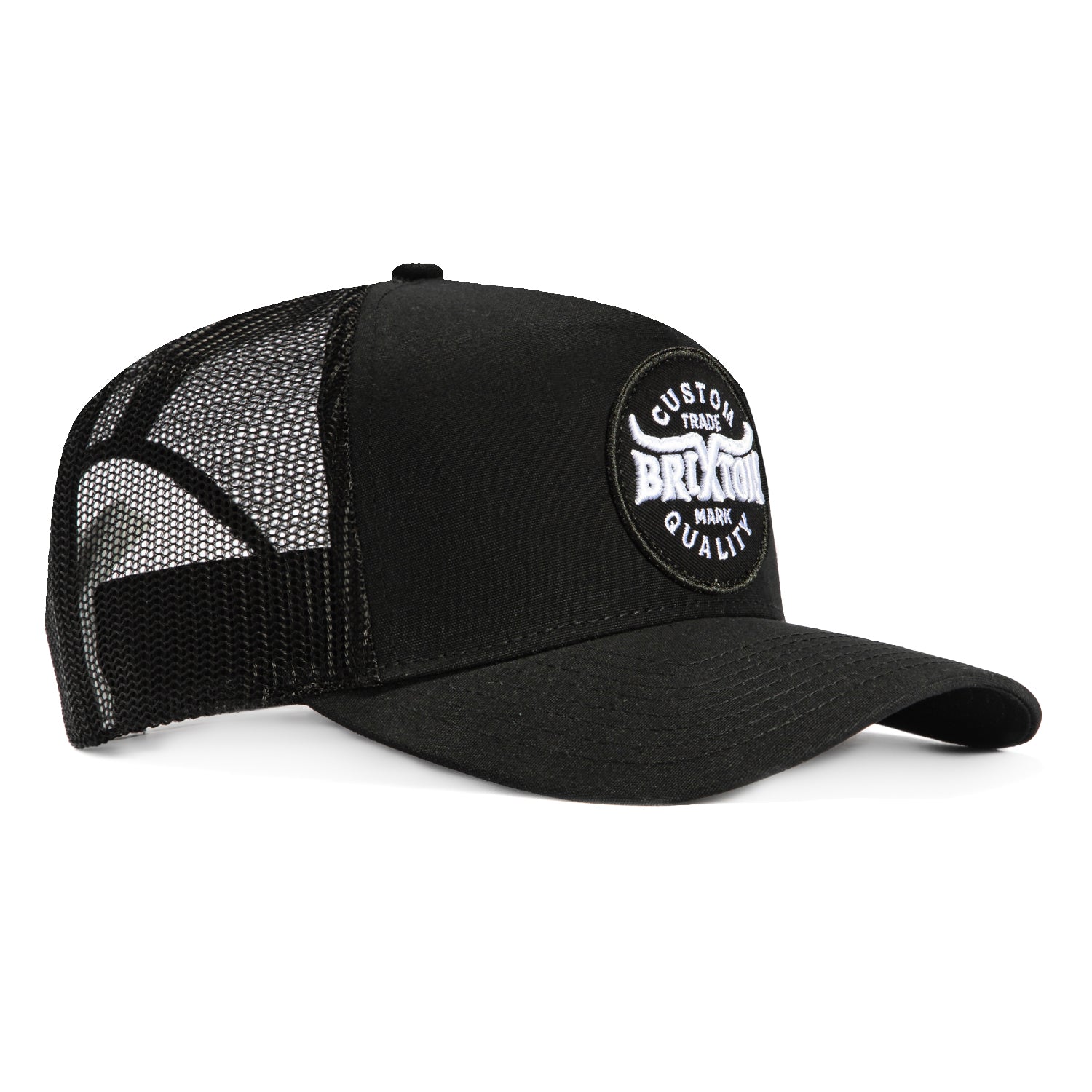 Brixton Gibson Mesh Snapback Trucker Hat for Men & Women - Adjustable Black Baseball Cap for Outdoor Activities, Sports & Casual Wear
