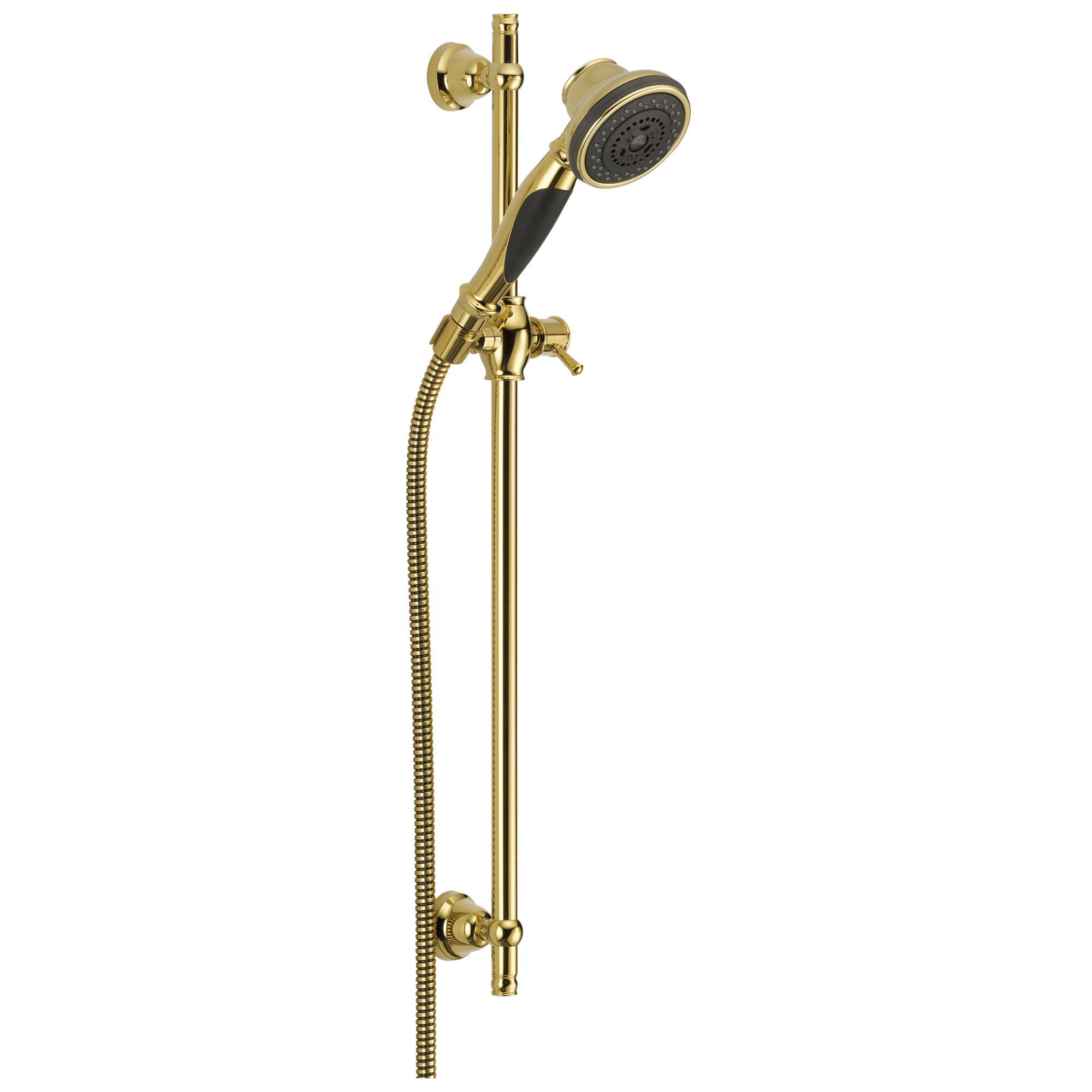 Delta 3-Setting Hand Shower with Slide Bar in Polished Brass - 57021 PB - Perfect for Bathroom Renovation & Spa-Like Shower Experience