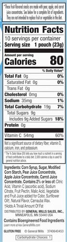 Mott's Assorted Fruit Flavored Snacks - Gluten Free, 10 Count (8 oz) - Healthy Kids Lunchbox Snacks & On-the-Go Treats for School, Work & Travel