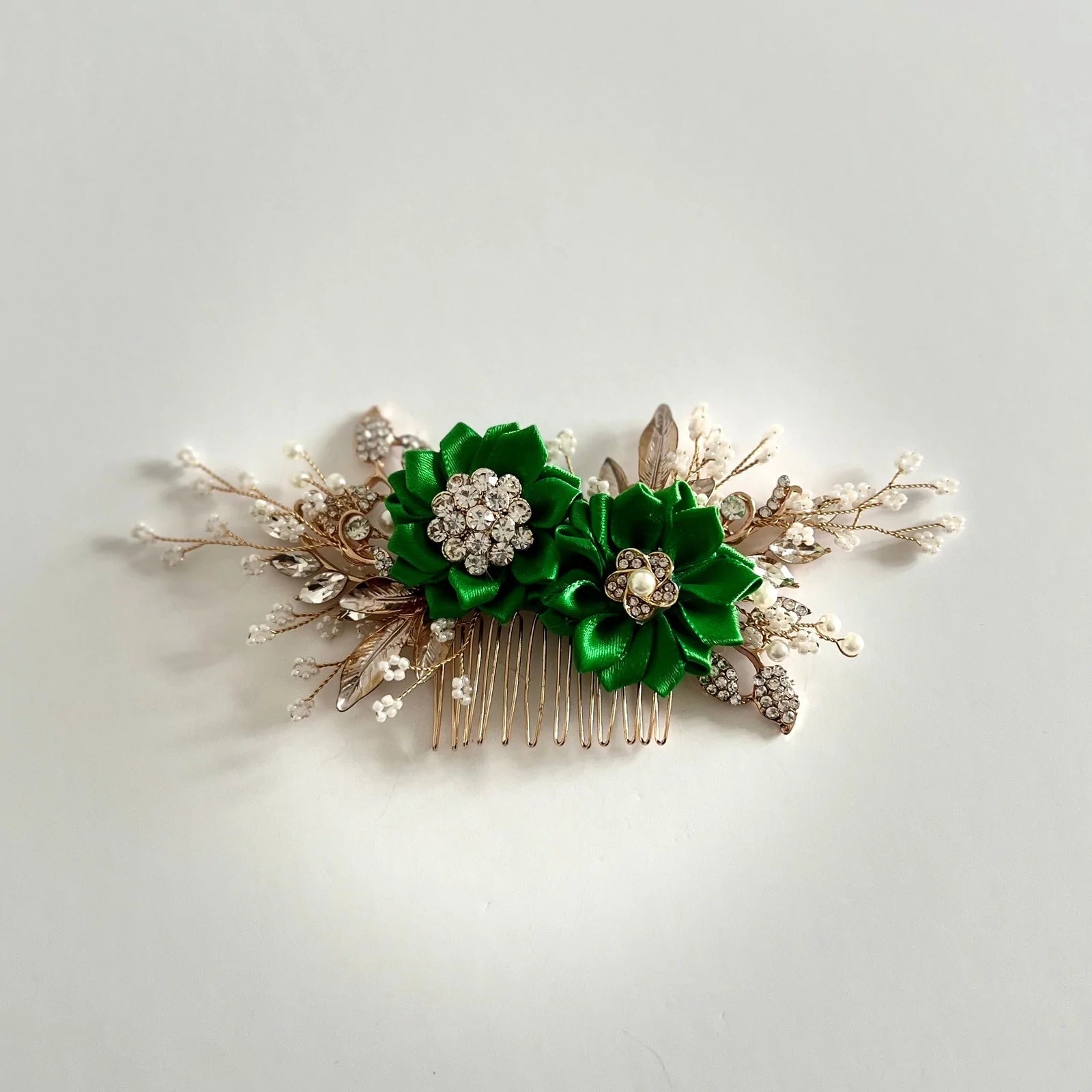 Floral Bridal Hair Comb - Elegant Wedding Hair Accessory with Flowers in Various Colors (TT329) | Perfect for Brides, Bridesmaids & Special Occasions