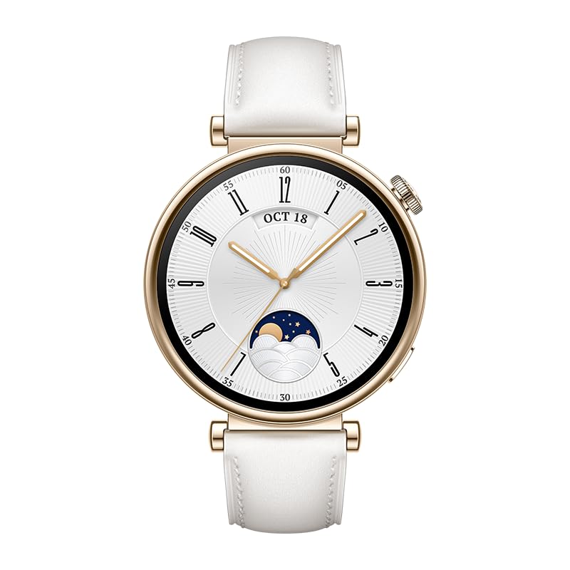 HUAWEI Watch GT 4 41mm Smartwatch - 7-Day Battery Life, Scientific Calorie Tracking, Heart Rate & Arrhythmia Monitoring, iOS/Android Compatible (White) | Perfect for Fitness, Workouts & Daily Health Tracking