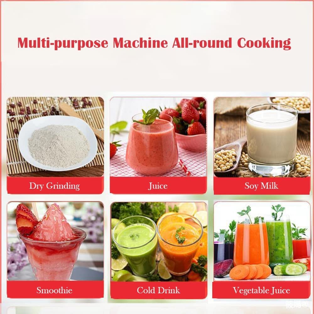 Premium 900W High-Speed Food Blender with Detachable Blades - 53oz BPA-Free Jar & 10oz Grinding Cup - 5 Variable Speeds for Smoothies, Sauces & Nut Butters - Easy Clean & Dishwasher Safe - Perfect for Home Kitchen & Commercial Use