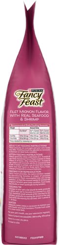 Purina Fancy Feast Dry Cat Food - Filet Mignon Flavor with Seafood & Shrimp - 7 lb Bag - Premium Nutrition for Adult Cats - Perfect for Daily Meals & Treats