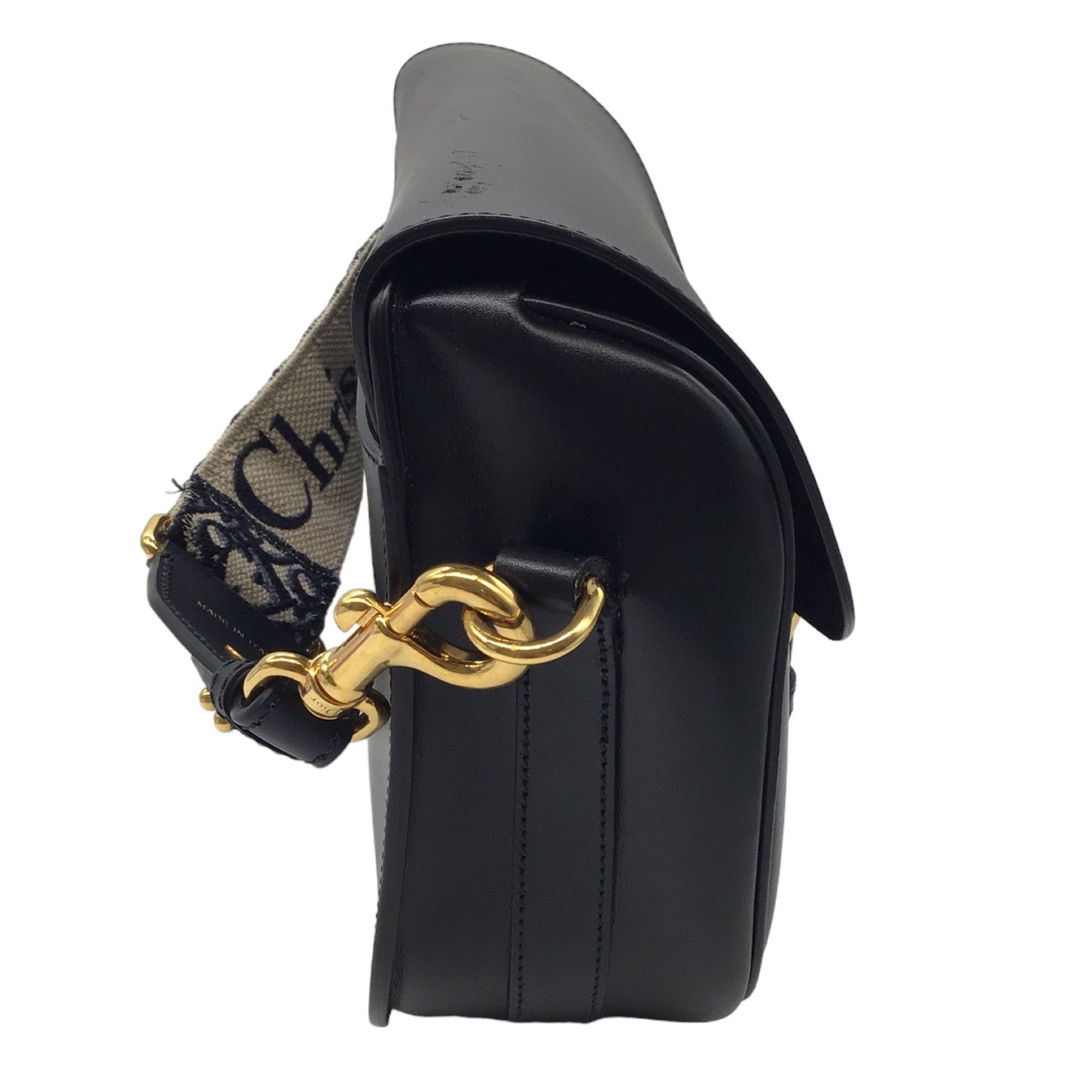 Christian Dior Black & Blue Dior Oblique Embroidered Shoulder Bag - Genuine Calfskin Leather Large Bobby Handbag for Women | Perfect for Work, Travel & Evening Events