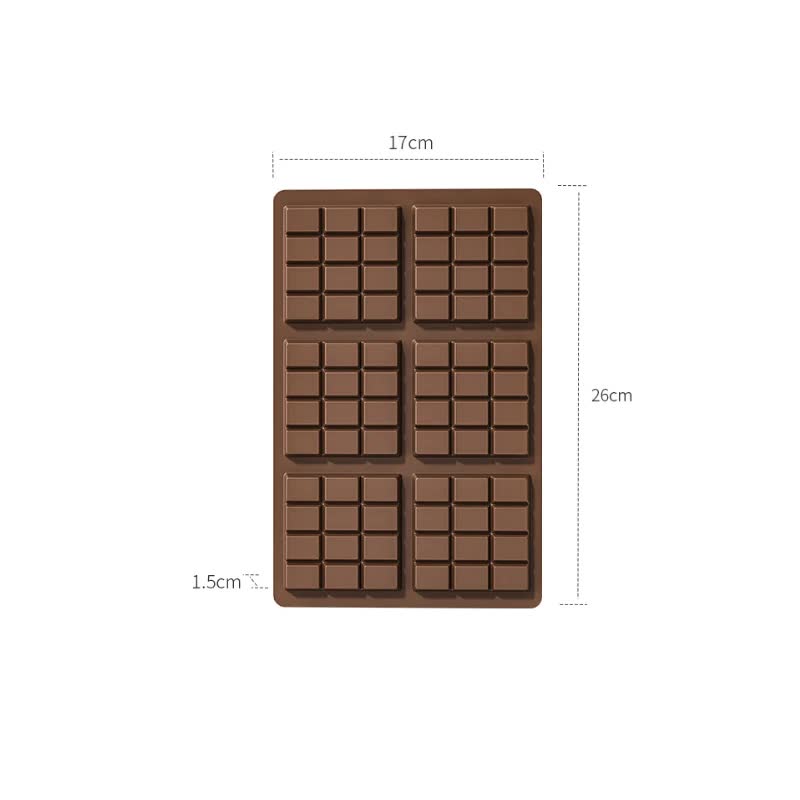 5-Pack YH917 BPA-Free Silicone Chocolate Bar Molds - Heat Resistant & Non-Stick Baking Trays (26x17x1.5cm) for DIY Candy Making, Dessert Decorating & Holiday Baking