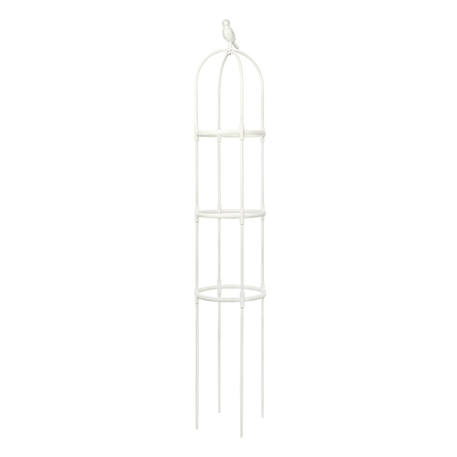 59 Inch Tall Garden Obelisk Trellis for Climbing Plants - Rustproof Metal Plant Support Tower for Potted Vines, Roses & Outdoor Gardens - Perfect for Balcony, Patio and Backyard Decor