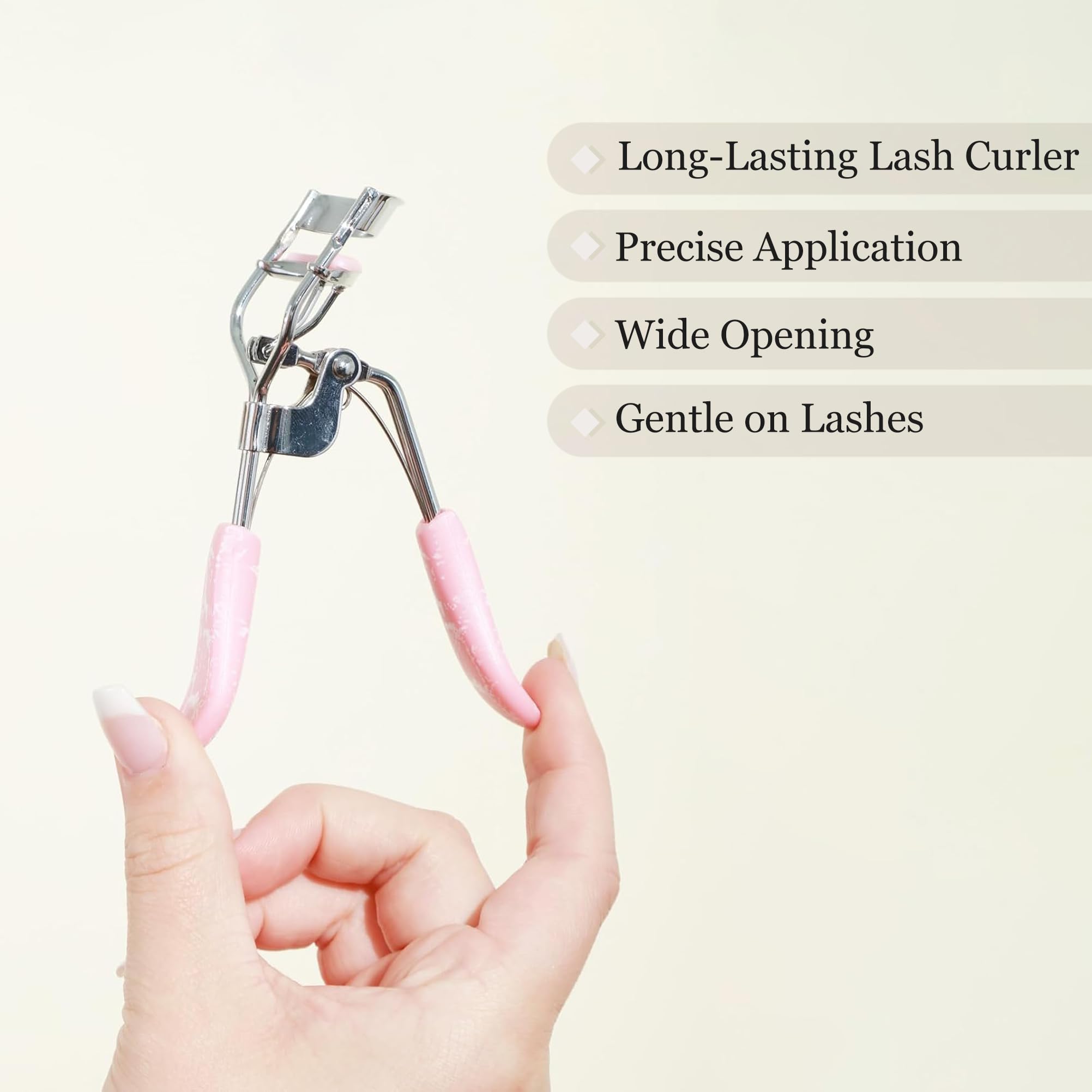 Paris Hilton Eyelash Curler - Professional Lash Curler for All Eye Shapes | Long-Lasting Curl Makeup Tool | Wide Opening for Perfect Lash Lift & Definition | Comfort Grip & Easy to Use - 1pc | Ideal for Everyday Makeup, Special Occasions & Travel