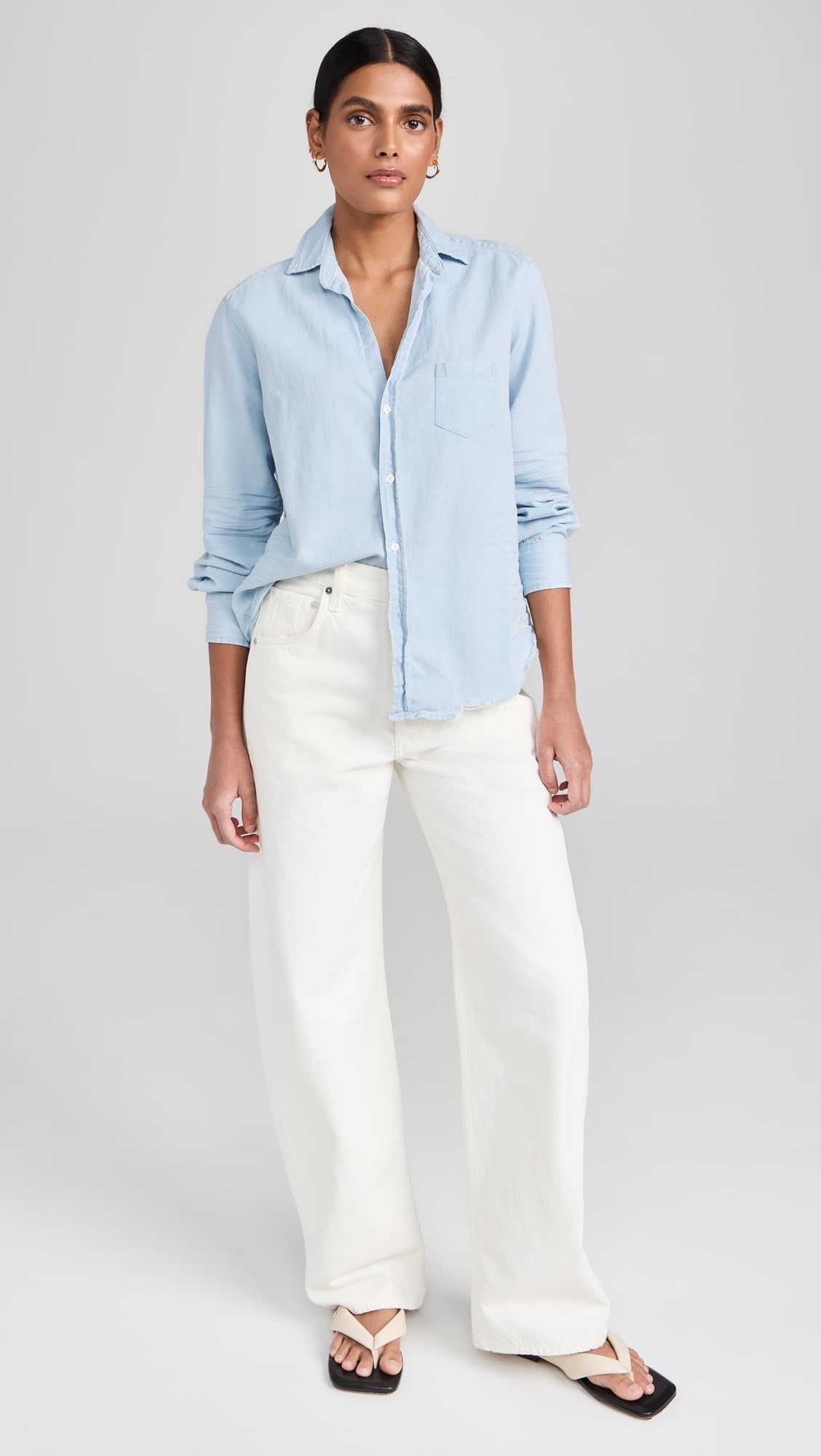 Frank & Eileen Women's Relaxed Button Up Shirt - Soft Cotton Long Sleeve Casual Blouse for Work, Office & Everyday Wear | Perfect for Business Casual, Date Night & Weekend Outfits