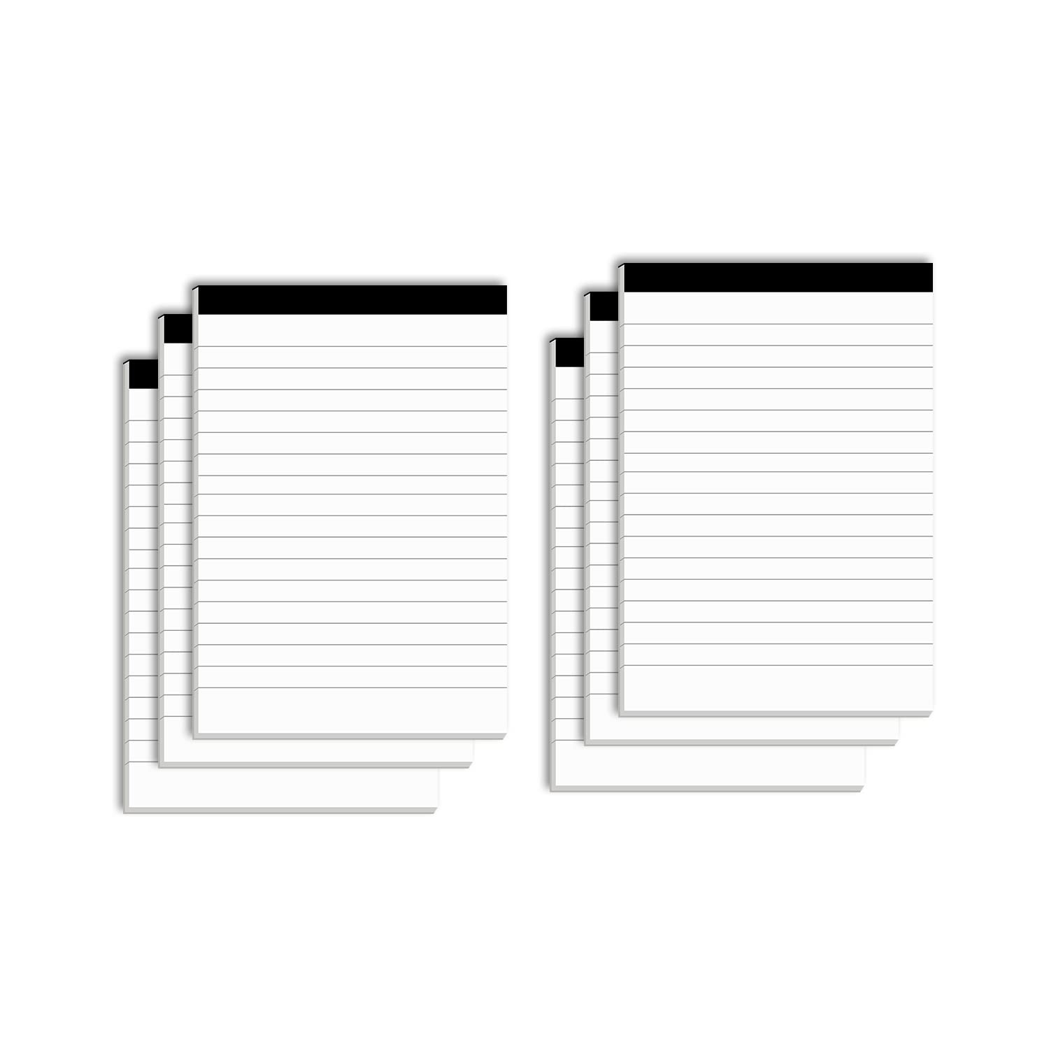 Premium 4x6-Inch Ruled Notepads for Work & Daily Planning - 30 Sheets of Thick Bright White Paper - Pack of 6 - Perfect for Office Tasks, To-Do Lists & Journaling