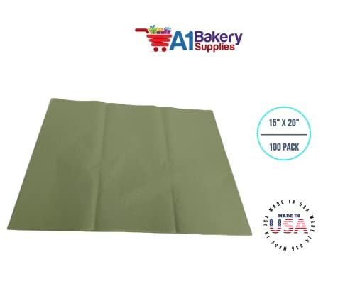 Premium Sage Green & Light Olive Bulk Tissue Paper - 15