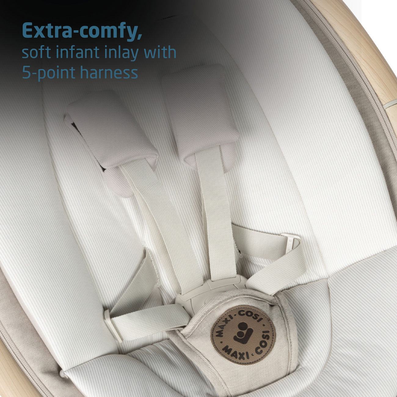 Maxi Cosi Cassia Swing - Baby Swing with Soothing Motions & Music, Adjustable Recline for Newborns & Infants - Perfect for Nursery, Living Room & Travel
