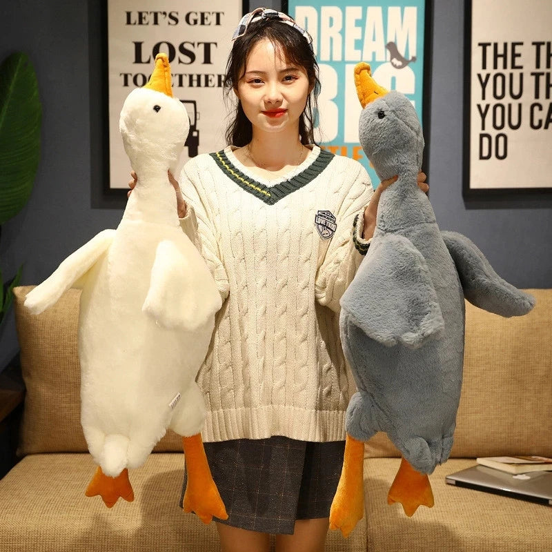50cm Mini Lying Duck Plush Toy - Kawaii Animal Goose Stuffed Pillow for Kids, Soft Cushion Mat for Girls Bedroom Decor, Birthday Gift for Children (Perfect for Nursery, Playroom & Sleep Comfort)