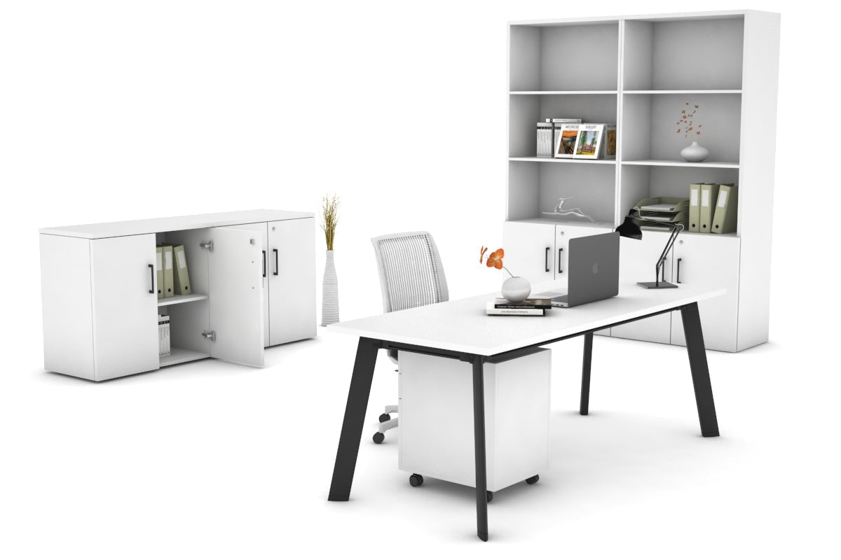 Switch Executive Desk - 1200L x 800W Modern Office Desk with Cable Management Scallop | Perfect for Home Office, Gaming Setup & Professional Workspace