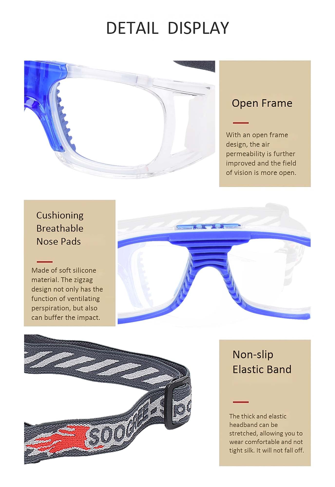 Anti-Fog Sports Goggles for Men - Protective Basketball Eyewear with Clear Vision - Perfect for Basketball, Cycling, Running & Outdoor Activities