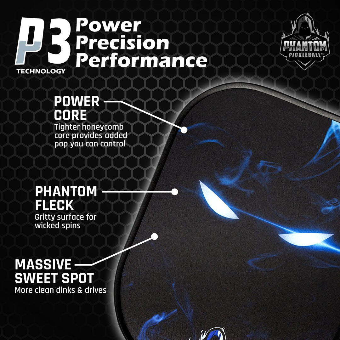Phantom Sniper Pickleball Paddle - Premium Carbon Fiber Paddle for Competitive Play | Perfect for Tournaments & Recreational Games