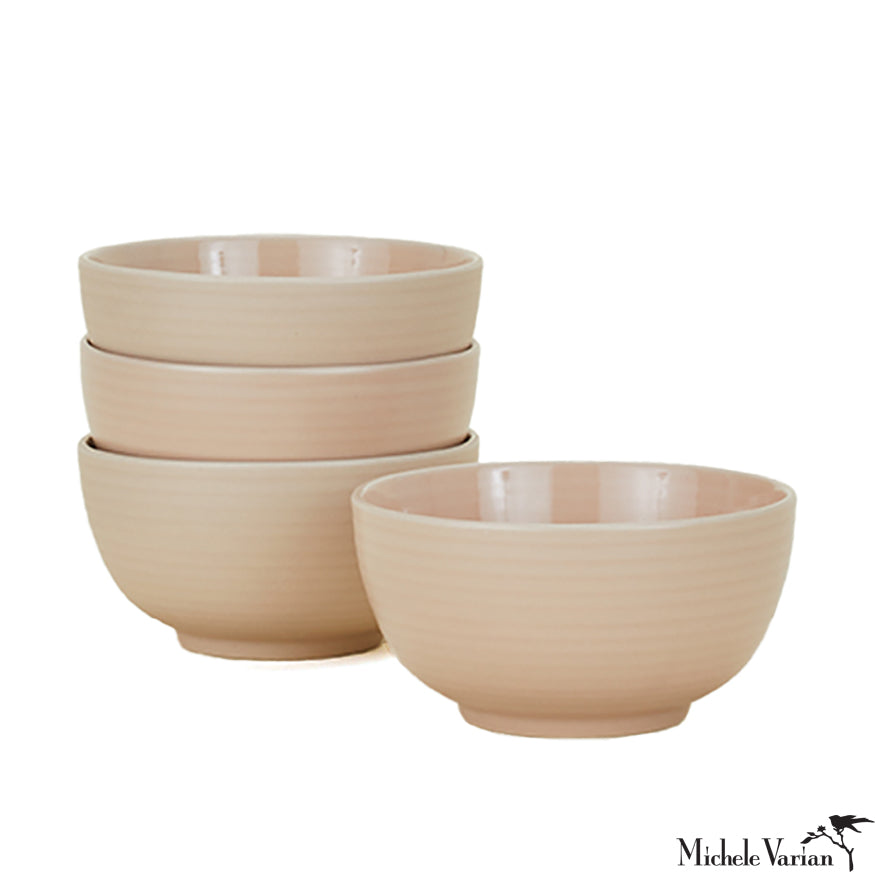 Premium 4-Piece Large Mixing Bowl Set in Blush - Perfect for Baking, Meal Prep, and Serving Salads