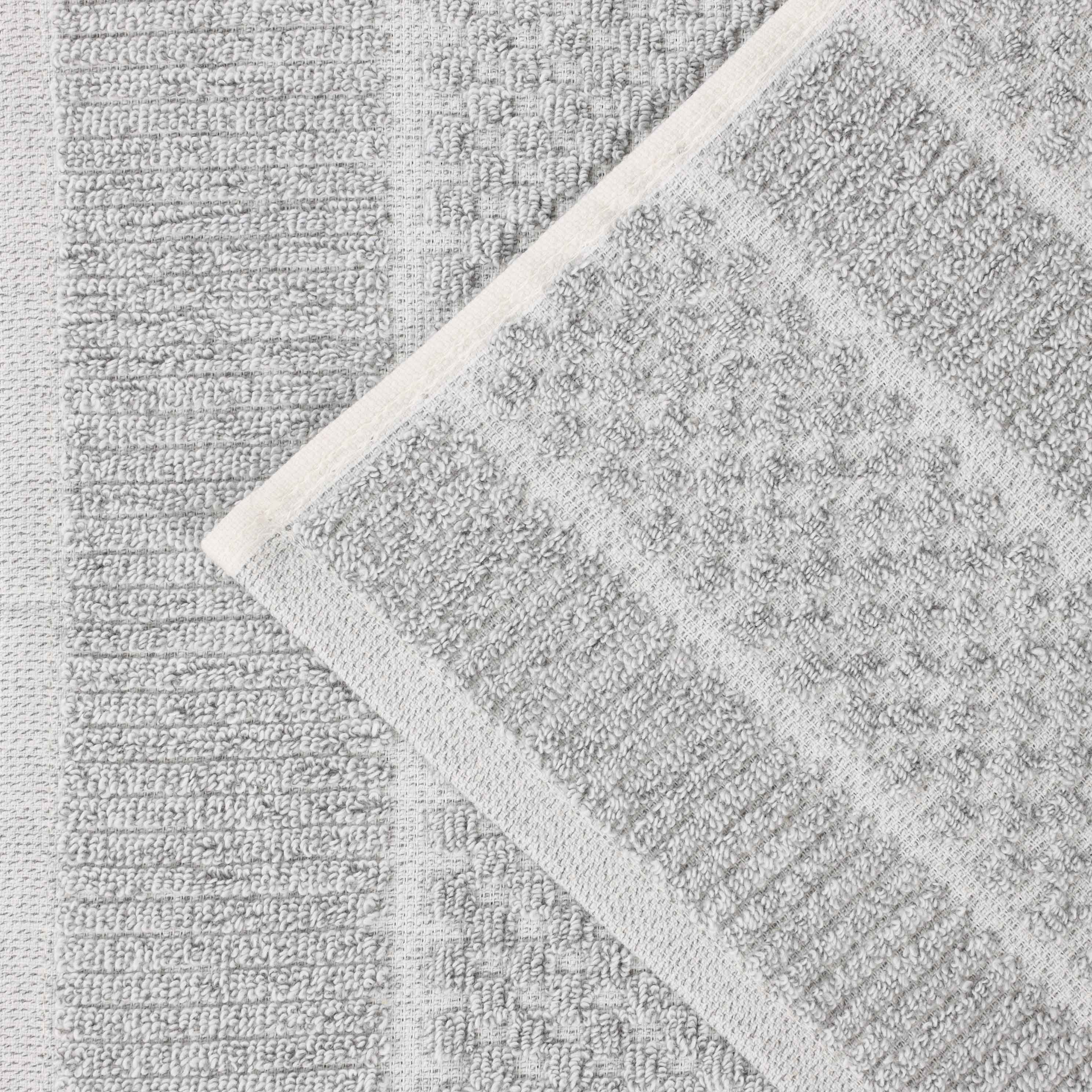 Premium Cotton Blend Checkered and Ribbed Bath Sheets Set of 2 - Super Absorbent, Soft & Quick-Drying Luxury Towels for Spa, Bathroom, Pool, and Beach Use