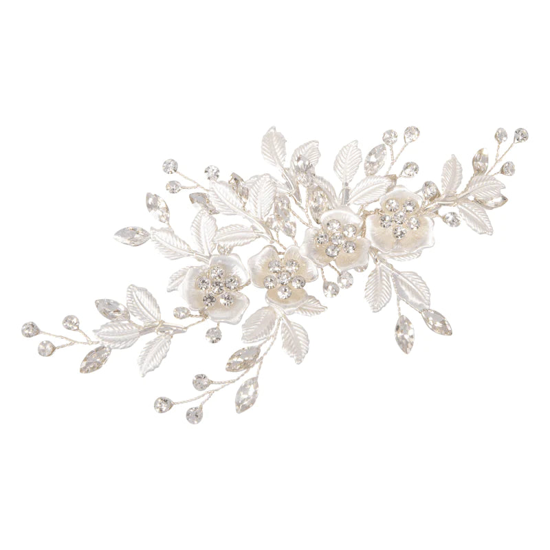 Elegant Silver Bridal Hair Clip with Sparkling Crystals - Perfect for Weddings, Prom & Special Occasions | A7576
