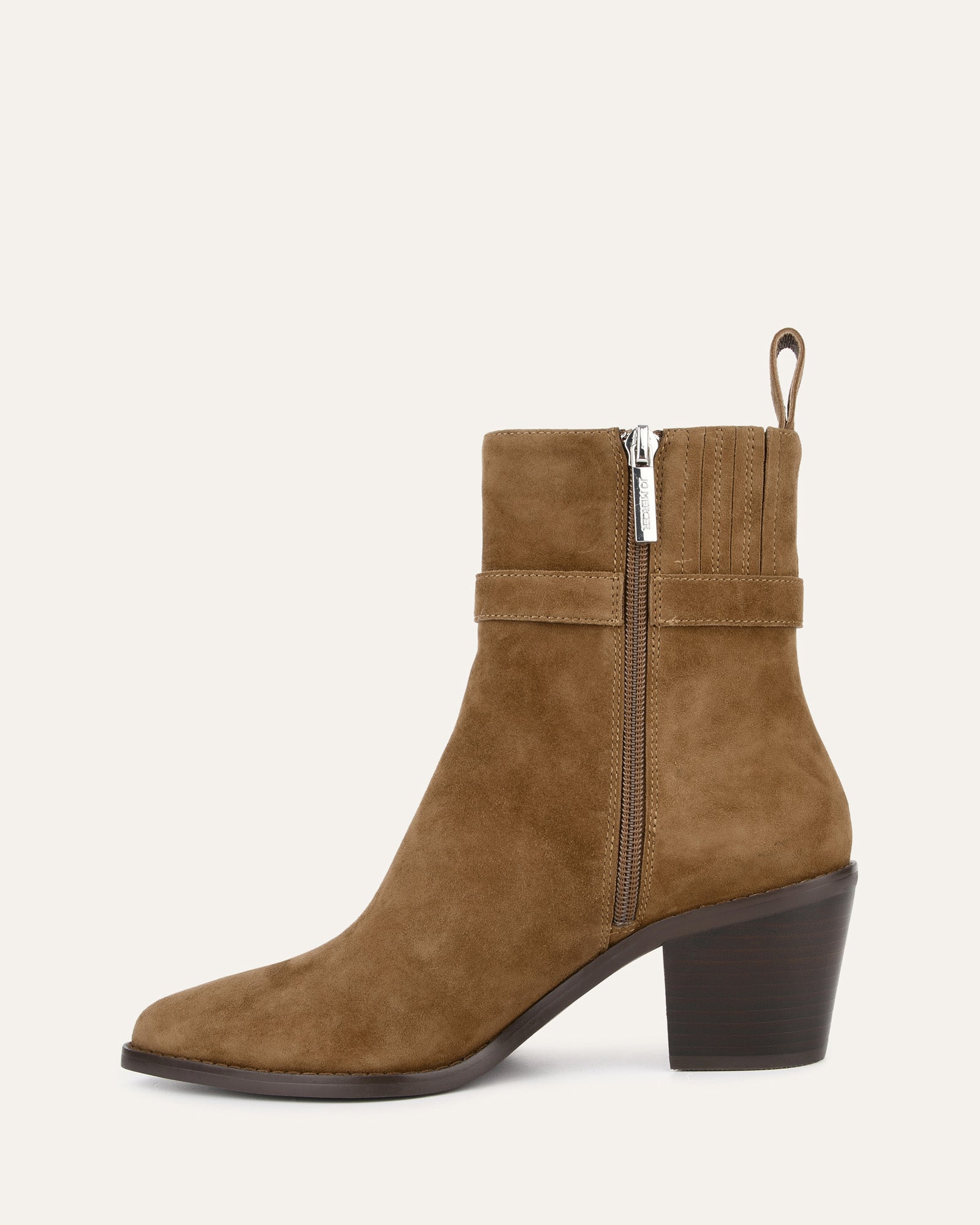 ZENA Women's Mid Ankle Boots in Biscuit Suede - Comfortable Casual & Office Shoes for Fall/Winter Fashion