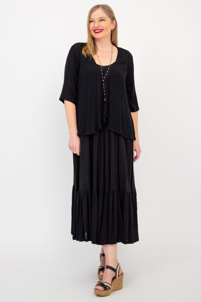 Boha Dress for Women - Elegant Black Flowy Maxi Dress | Perfect for Beach, Vacation & Summer Outfits