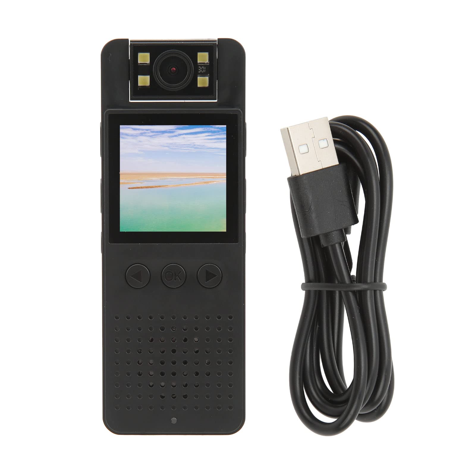 1080P Police Body Camera with WiFi & Real-Time Playback - 180° Rotatable Lens, 64GB Storage - Ideal for Security, Law Enforcement, Outdoor Activities & Daily Use