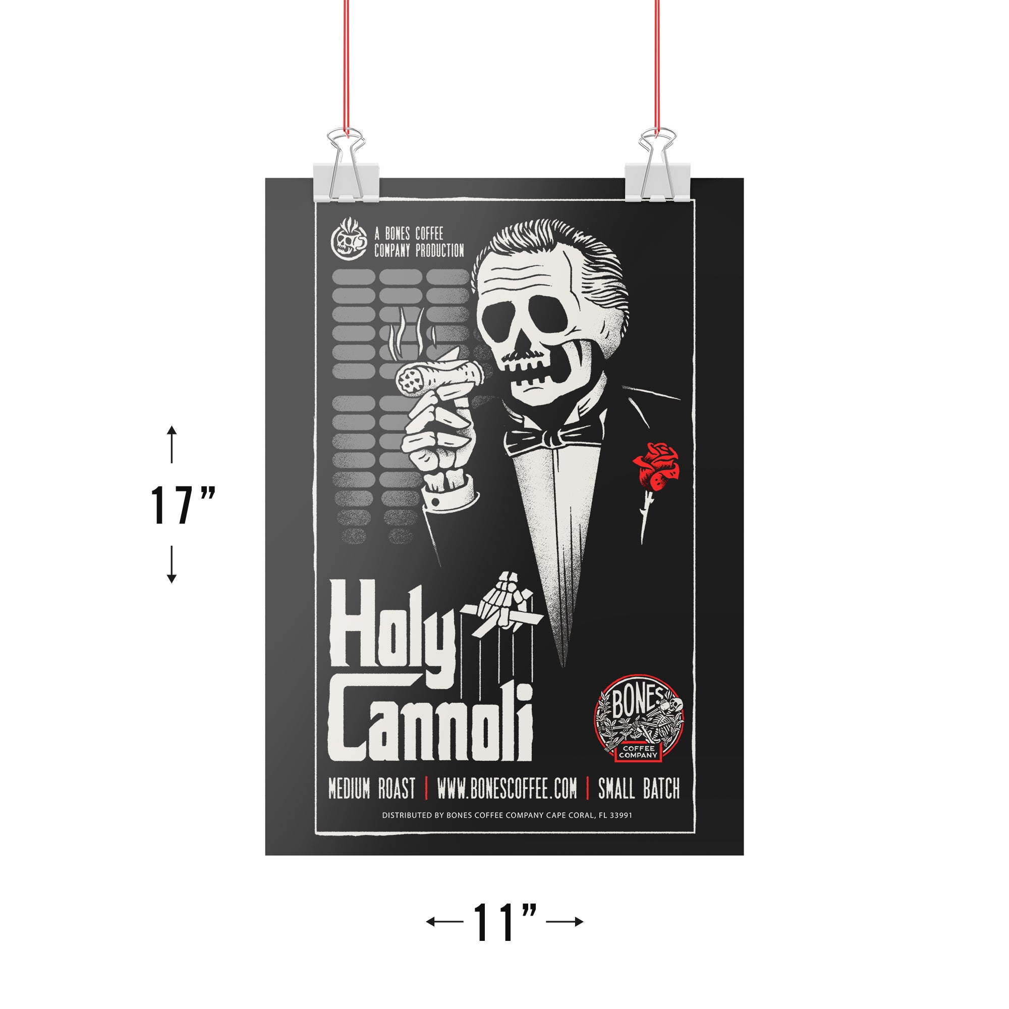 Holy Cannoli 11x17 Screen Printed Poster - Vintage Italian Dessert Wall Art for Kitchen, Cafe & Home Decor