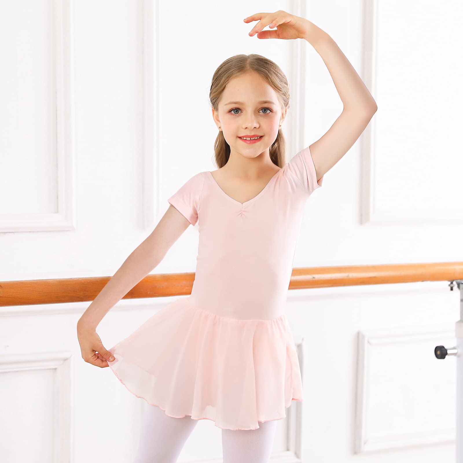 Bezioner Ballet Dance Leotards & Skirts for Girls - Toddler Dance Costume Outfit for Kids - Perfect for Recitals, Performances & Practice
