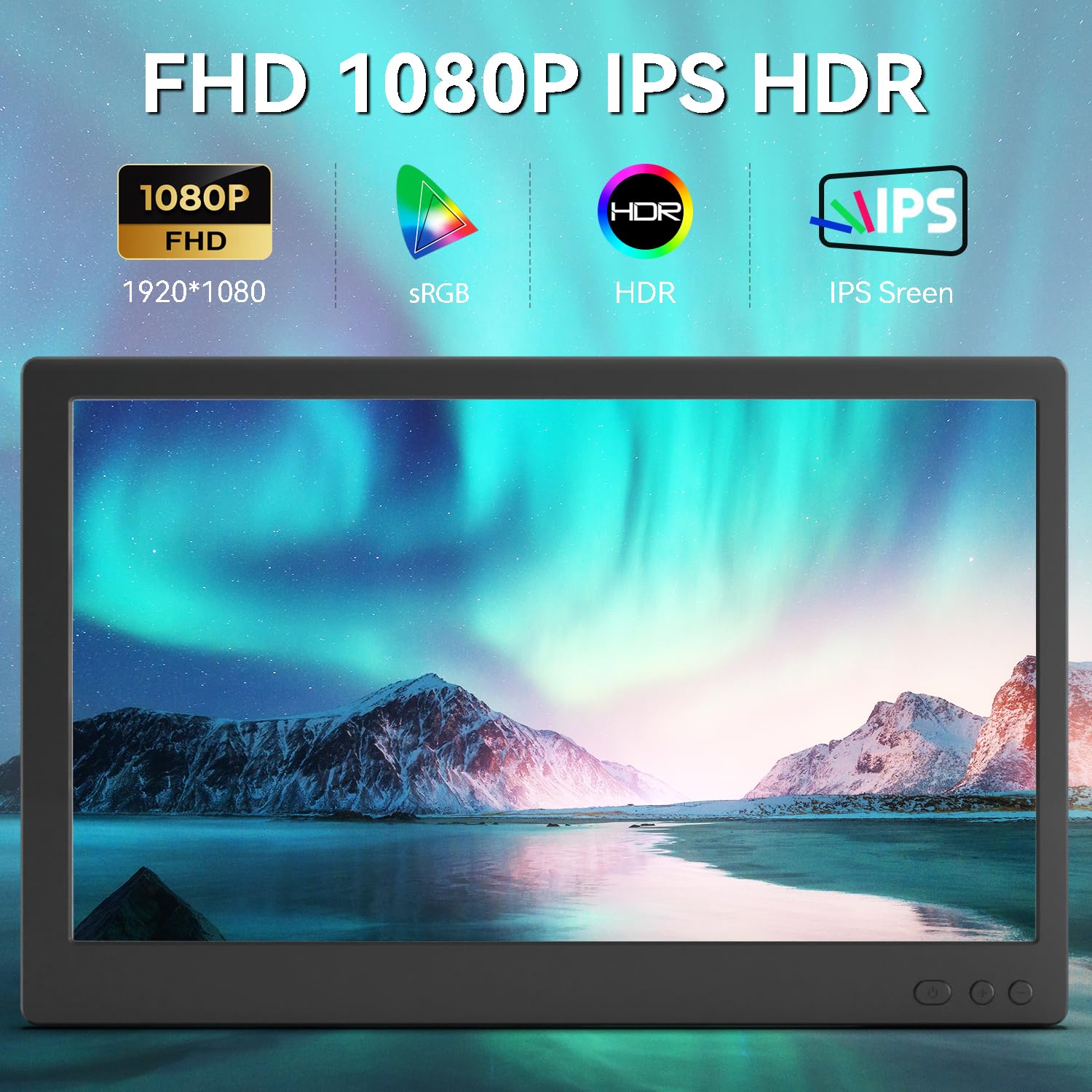 14'' 1080P Portable Dual Monitor for Laptop - USB C & HDMI Plug-and-Play External Screen, Extend Display for Mac/Windows PC (13-17.3 Inch) | Perfect for Work, Gaming & Travel
