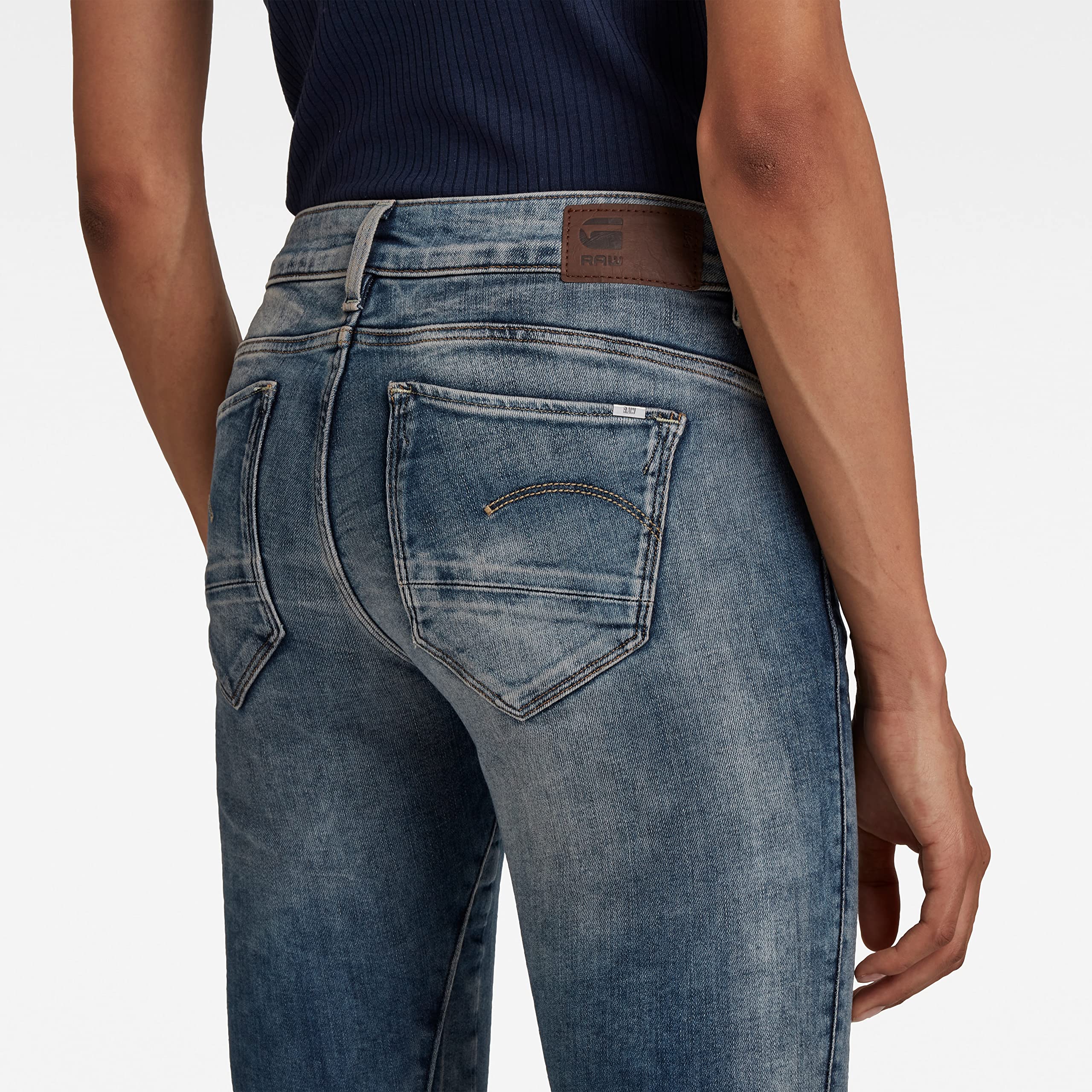 G-STAR Women's Arc 3D Mid Rise Skinny Fit Jeans - Stretch Denim Pants for Casual Wear & Night Out | Slimming Comfortable Everyday Jeans