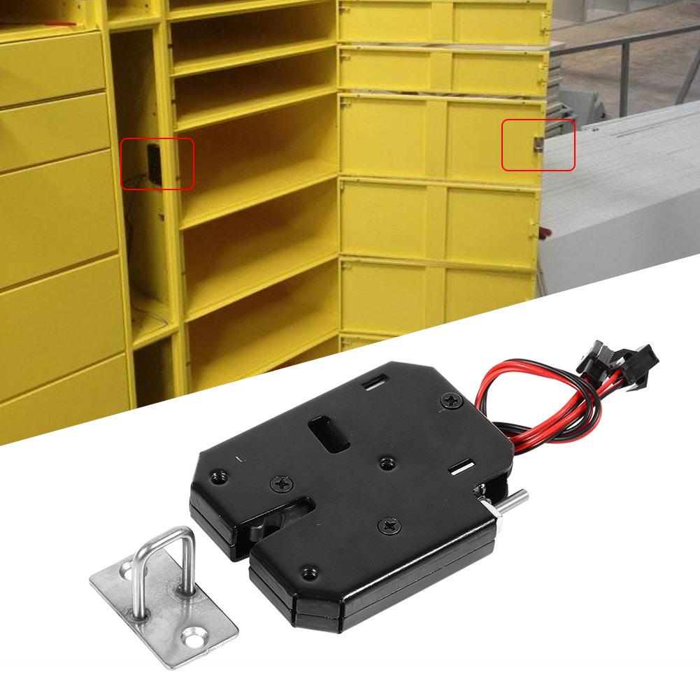 12V Electronic Cabinet Lock - Smart Electromagnetic Drawer Lock for Automatic Vending Machines & Security Systems | Heavy Duty Carbon Steel, Black | Ideal for Retail, Office & Home Security