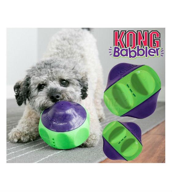 Kong Babbler Interactive Dog Toy - Durable Chew Toy for Small & Large Dogs - Fun Squeaky Playtime for Puppies & Adult Dogs - Perfect for Indoor & Outdoor Play