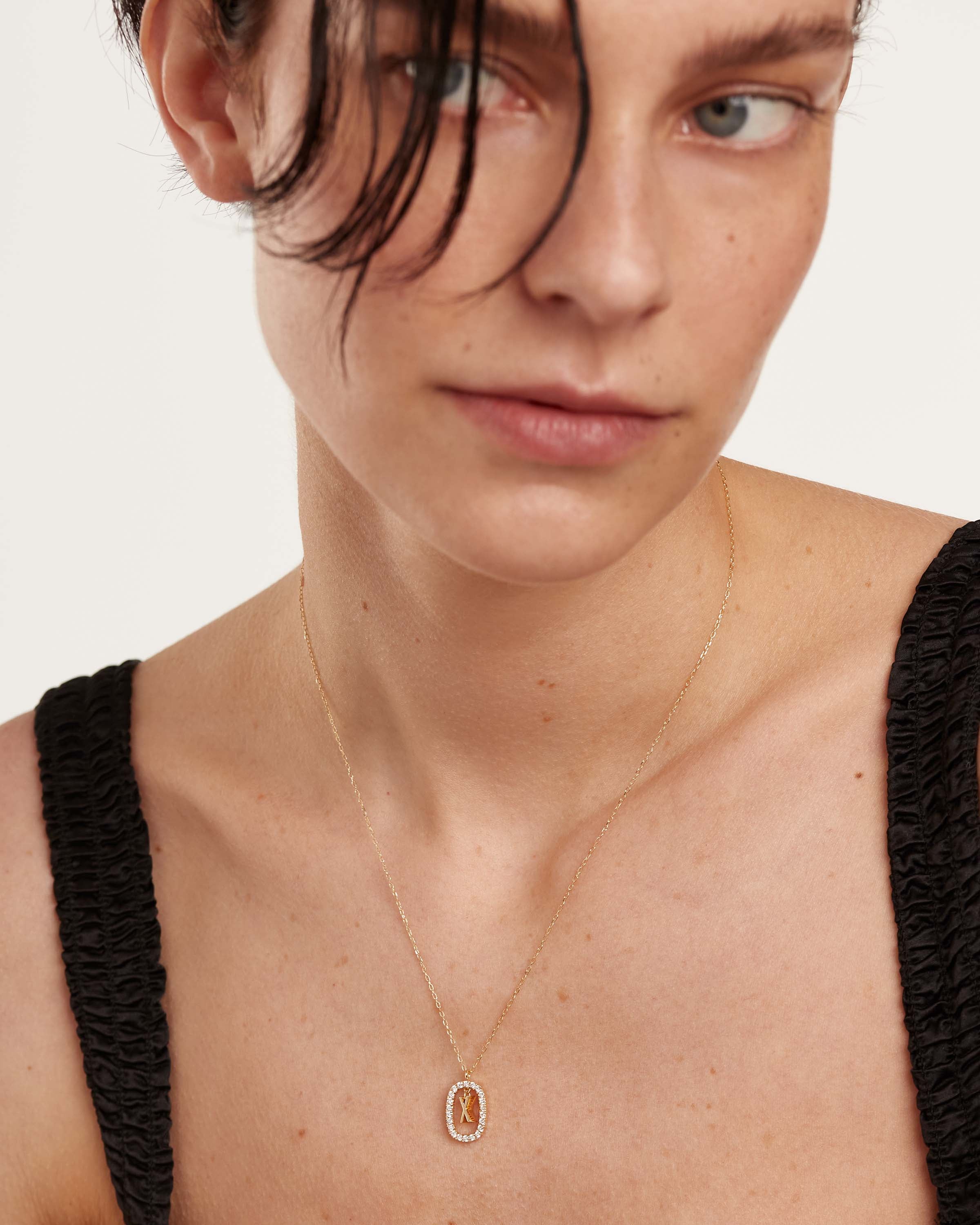 14K Gold Letter X Necklace with Diamonds - Elegant Personalized Jewelry for Women, Perfect for Gifts, Anniversaries & Special Occasions