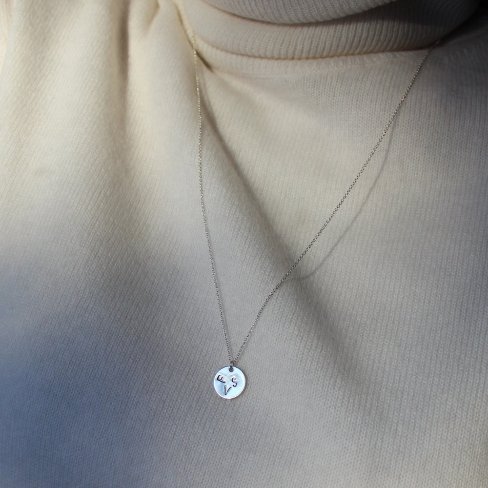 Personalized Family Monogram Pendant Necklace - Sterling Silver Jewelry for Women - Perfect Gift for Mother's Day, Anniversary & Special Occasions