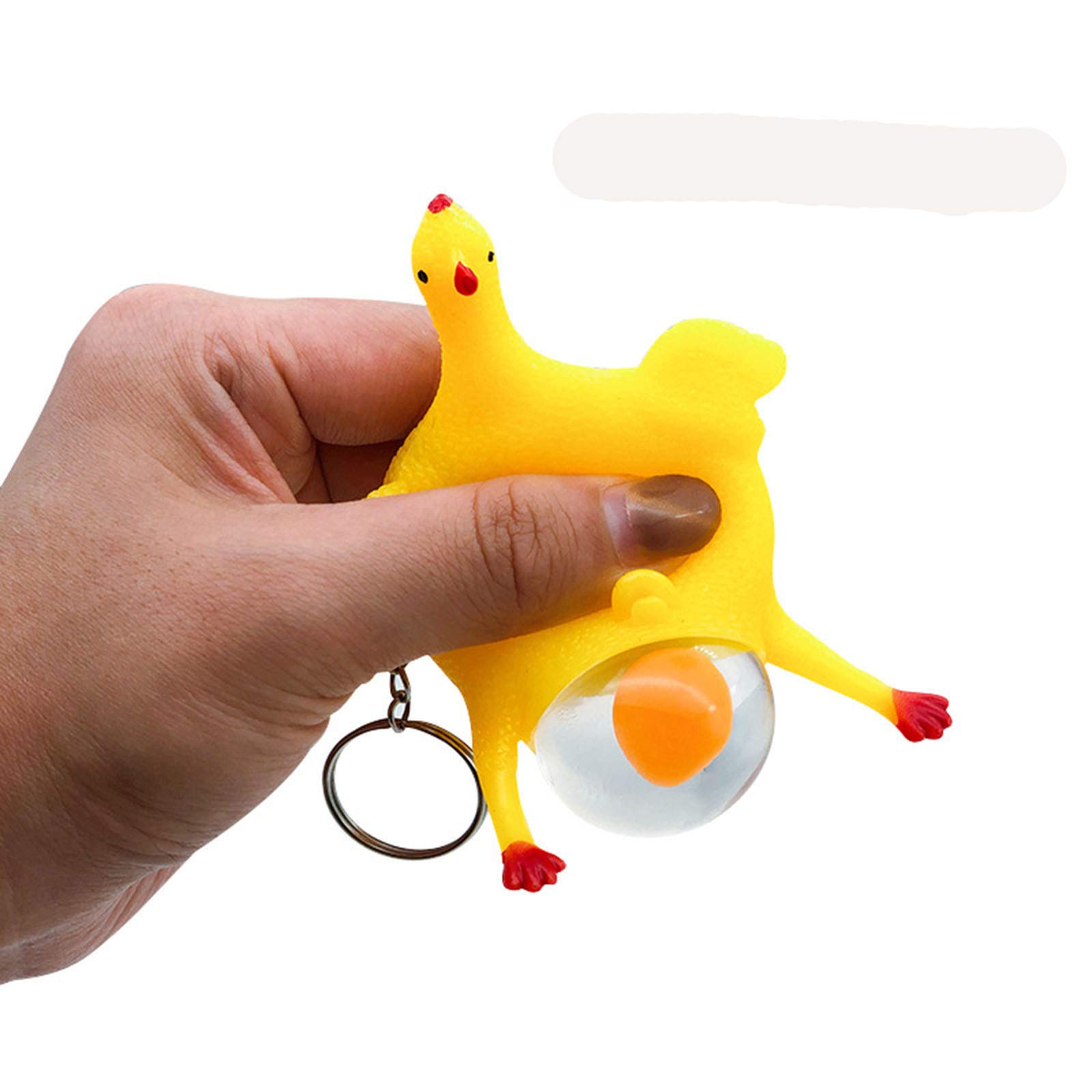 3Pcs Funny Green Dinosaur Egg Laying Toy - Stress Relief Squeeze Ball Keychain for Adults & Kids - Perfect for Office, Home, Party Gifts and Anxiety Relief