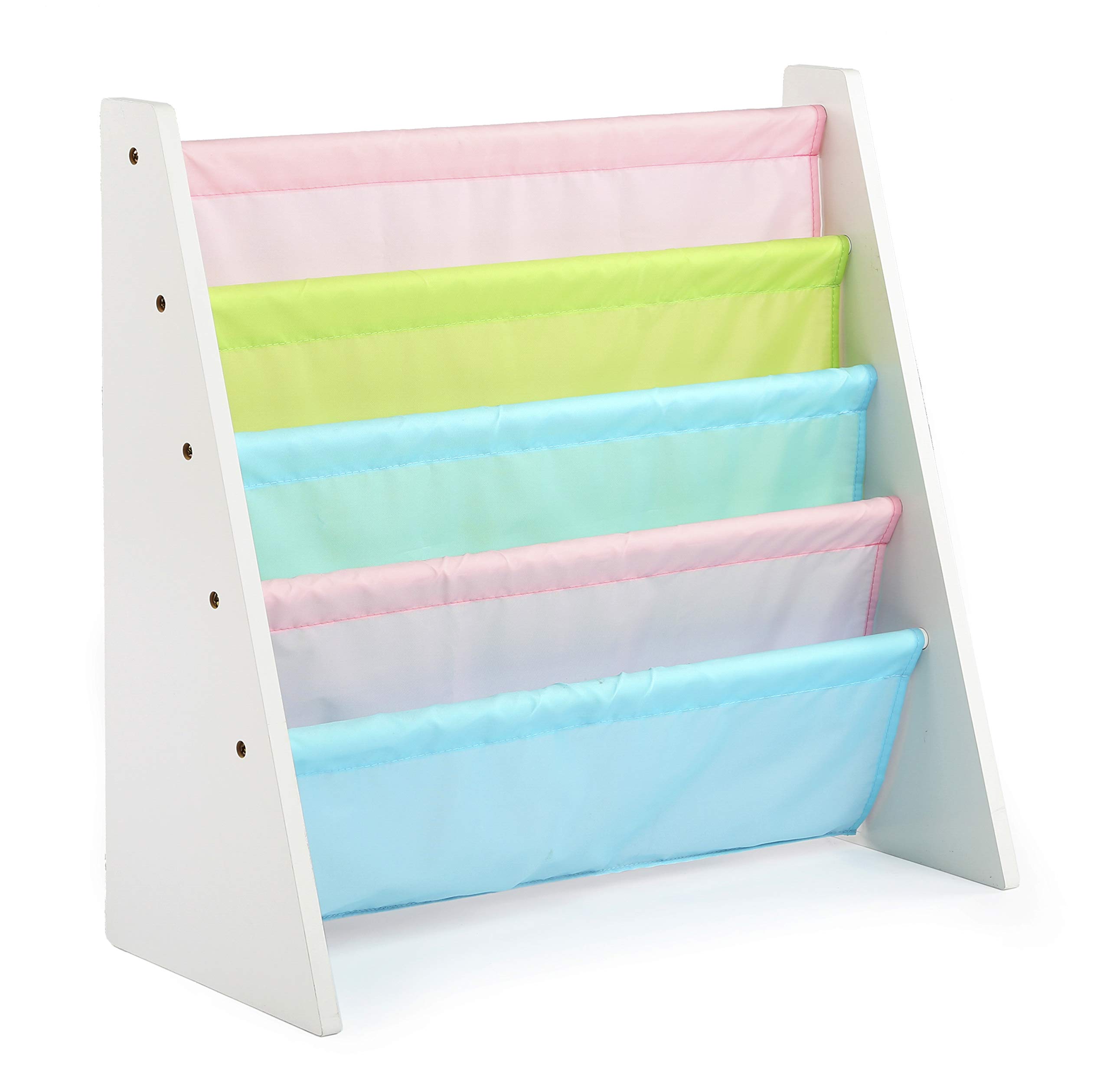 Humble Crew 16-Bin Toy Organizer & Book Rack Storage Shelf - Pastel Collection | Kids Room Organization, Playroom Storage & Nursery Decor Solution