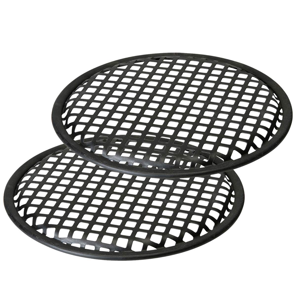 2 Pairs 10 Inch Universal Subwoofer Metal Waffle Grills - Heavy Duty Speaker Cover Guard for Car Audio, Home Theater & DJ Equipment Protection