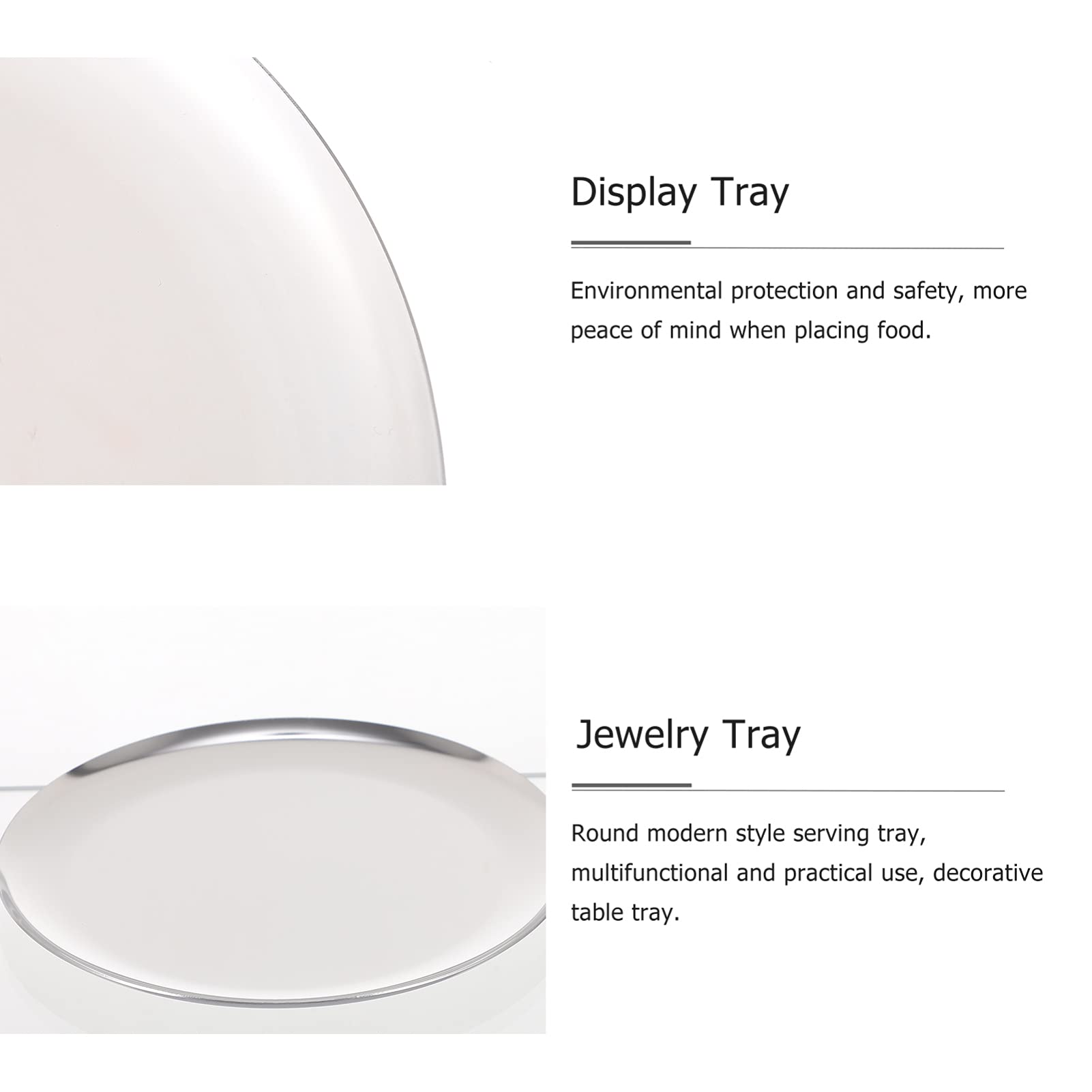 BESPORTBLE Metal Tray Organizer - Multi-Purpose Display Dish for Jewelry, Food, Desserts & Storage | Elegant Serving Tray for Home, Office, Retail & Party Use
