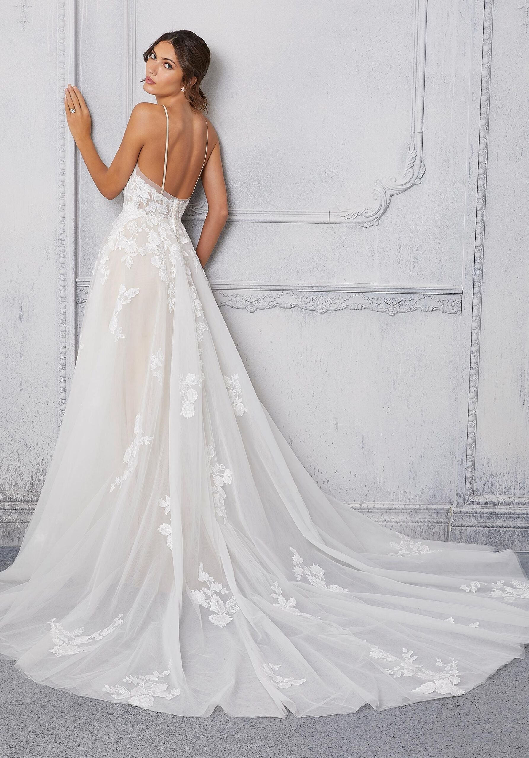 Morilee Carita 5925 Wedding Dress - Elegant A-Line Lace Gown for Brides | Perfect for Church Ceremonies, Beach Weddings & Formal Receptions